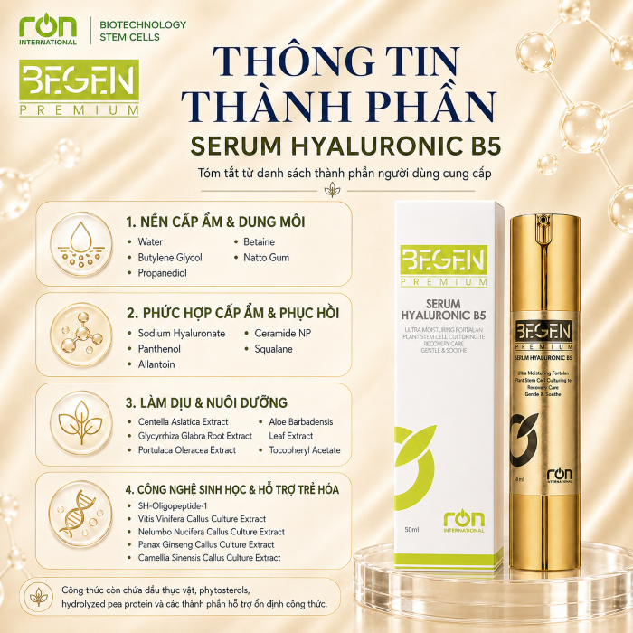Tinh Chất Dưỡng Ẩm B5 Begen Premium